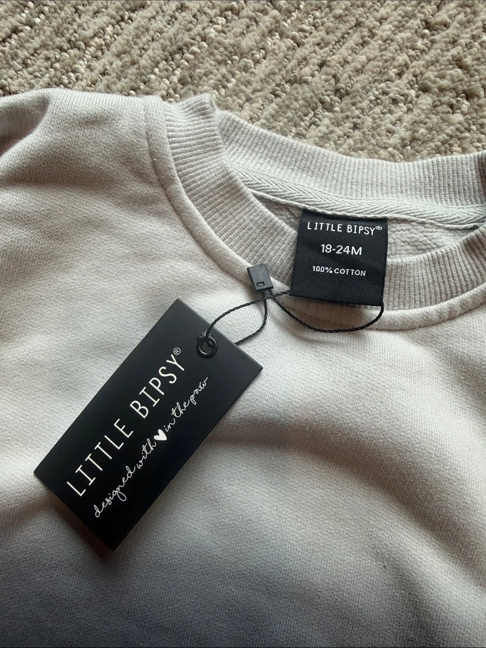 Little Bipsy Ombre Gray & Charcoal Kids Jogger Set